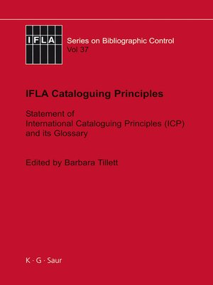 cover image of IFLA Cataloguing Principles
